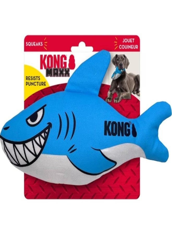 KONG Maxx Ballistic 2 Layered Assorted Tough Dog Toy (Shark, Medium) - Image 1